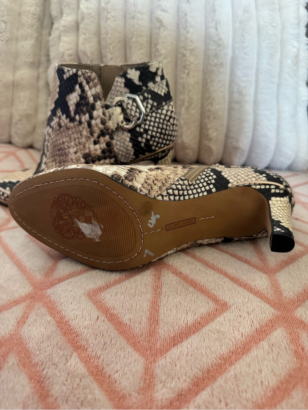 Vince Camuto Black Oil Nubuck Booties - Picture 6 of 7